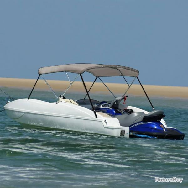 Auvent bimini  3 arceaux gris 183x180x137 cm