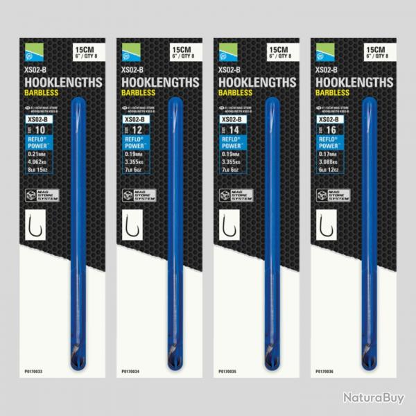PRESTON BAS DE LIGNE MAG STORE HOOKLENGHT XS02-B 15CM 0,17mm 16 6''15cm