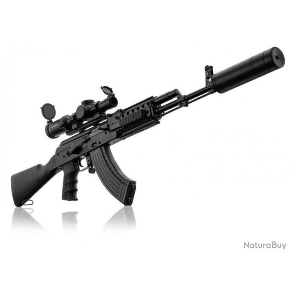WBP JACK RAIL PICATINNY CAL. 7.62x39 AVEC LUNETTE 1-8X24 + SILENCIEUX SAI KSS