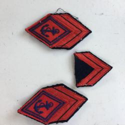 2 ecusson losange de l armée française + 1 grade , regiment d artillerie