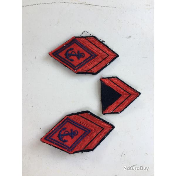 2 ecusson losange de l arme franaise + 1 grade , regiment d artillerie
