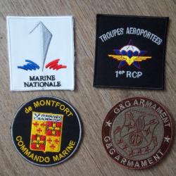 lot écussons militaire marine commando parachutiste airsoft insignes collection