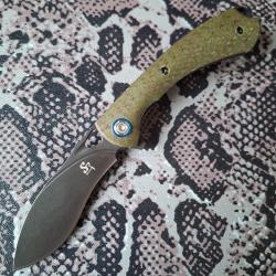 Sitivien ST147 - Couteau de Poche - Acier 14C28N - Manche Micarta - EDC