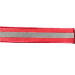 Patch rectangulaire long - Rouge - Velcro - Livraison gratuite
