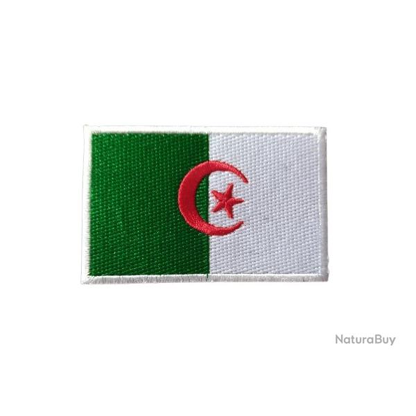 Patch Drapeau - Algerie - velcro - Livraison gratuite