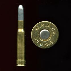 .30 US XPL Belted Benett Patent 1893 - TRES RARE - marquage : W.R.A.Co .30 U.S.G. et R sur l'étui