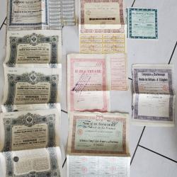 Actions porteurs vieux papier.