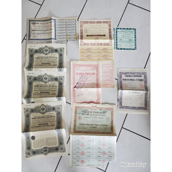 Actions porteurs vieux papier.