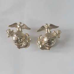 Insigne - US428205b  Paire collar USMC métal doré