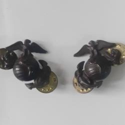 Insigne - US428205a  Paire collar USMC métal noir