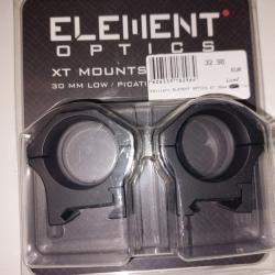 Colliers ELEMENT OPTICS XT 30mm Low rail Picatinny