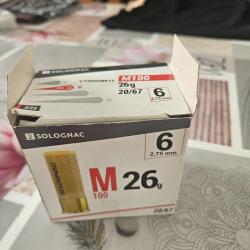 Cartouche calibre 20/67 26g numero 6
