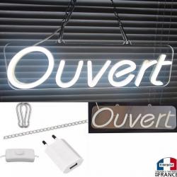 Panneau enseigne lumineuse Néon led verre acrylique à suspendre Ouvert pour camion stand magasin
