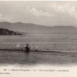 CPA - MARINE MILITAIRE -  Le " GUSTAVE - ZEDE " Sous - Marin  N°3979