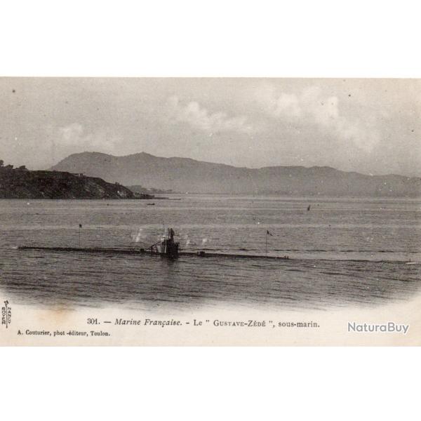CPA - MARINE MILITAIRE -  Le " GUSTAVE - ZEDE " Sous - Marin  N3979