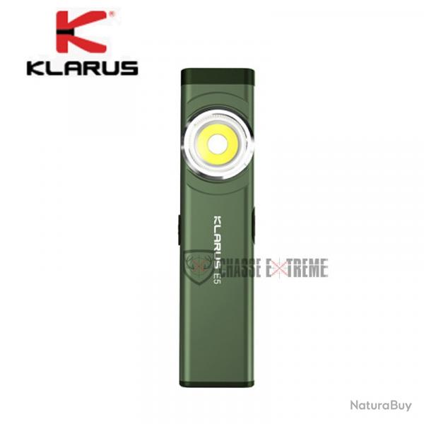 Lampe Rechargeable  Double Source de Lumire KLARUS E5 - 600 Lumens Vert Olive