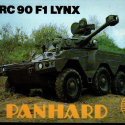 plaquette publicitaire panhard erc 90 f1 lynx