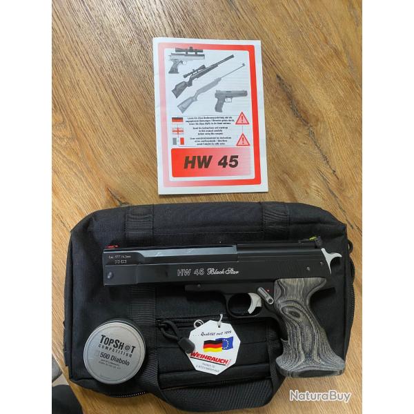 Pistolet air comprim WEIHRACH HW 45 Black star