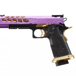 PISTOLET AIRSOFT GBB STRYK HI-CAPA 5.1 VIOLET ET OR LANCER TACTICAL