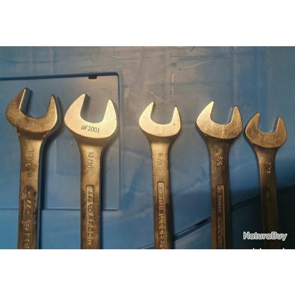 Lot de 5 clef plate facom taille amricaine