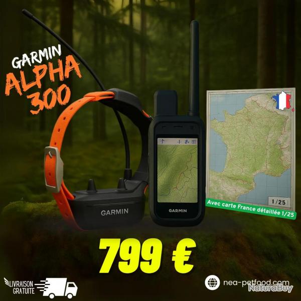 COLLIER GARMIN Alpha 300 avec carte France dtaille 1/25