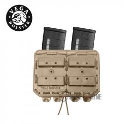 Porte-Chargeur Double Côte à Côte VEGA Bungy 8BL17 pour M4/Ar15 Tan