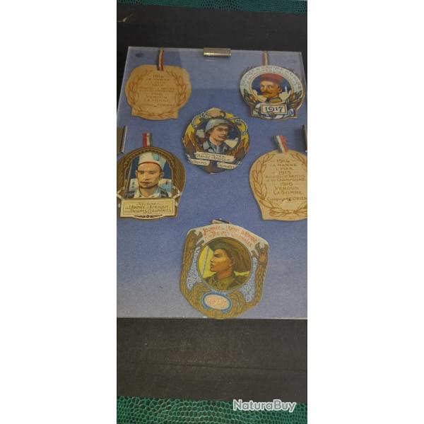 LOT DE 6 INSIGNES JOURNEE 14 18 COLONIALE