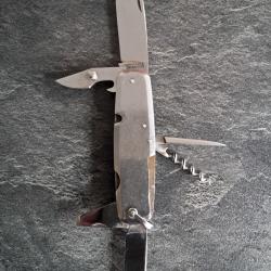 ancien fort couteau de chasse pliant bouledogue issarinox 6 pièces no manufrance