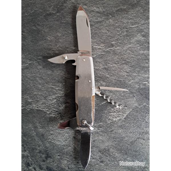 ancien fort couteau de chasse pliant bouledogue issarinox 6 pièces no manufrance