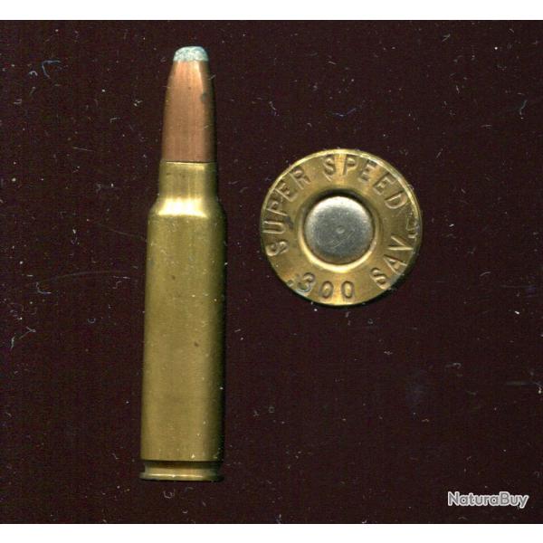 .300 SAVAGE - marquage : SUPER SPEED .300 SAV - balle cuivre pointe plomb