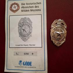 (Reproduction) Insigne de Marshal de Grand Isle Louisiane Etats-Unis Göde
