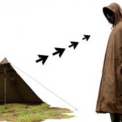 Poncho tactique 2 en 1 tente