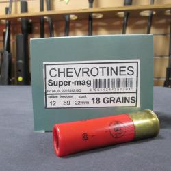 10 cartouches Chevrotines Super Mag Cal 12/89 18 grains