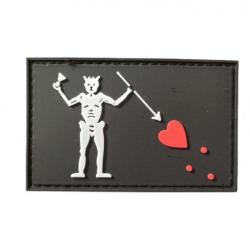 Patch Blackbeard Pirate Edward - Noir - PVC - Velcro - Livraison gratuite