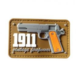 Patch Colt1911 - Beige - PVC - velcro - Livraison gratuite
