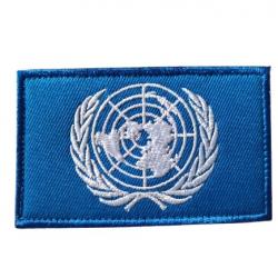 Patch drapeau - ONU Nations Unies - velcro - Livraison gratuite