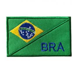 Patch Drapeau - Brésil BRA - velcro - Livraison gratuite