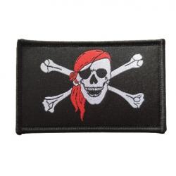 Patch Drapeau - Pirate Rouge - velcro - Livraison gratuite
