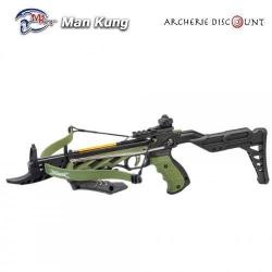 Pistolet Arbalete Alligator Avec Crosse ManKung 80 Lbs Vert