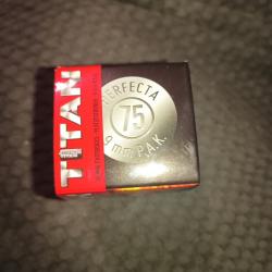 4 Boîtes de 75 balles à blanc 9mm titan.Le prix est à l'unité.