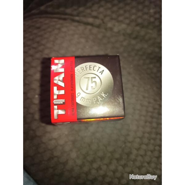 4 Botes de 75 balles  blanc 9mm titan.Le prix est  l'unit.