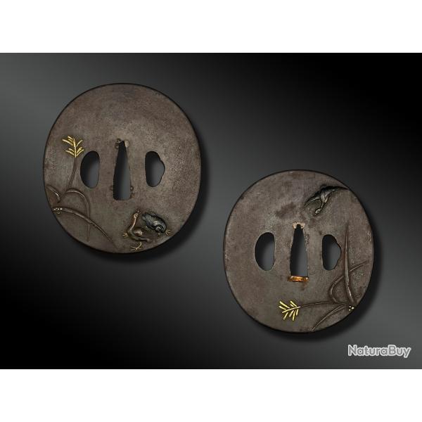 Ensemble de TSUBA pour daisho - Japon - Période Edo (1603-1868) - XIXème siècle