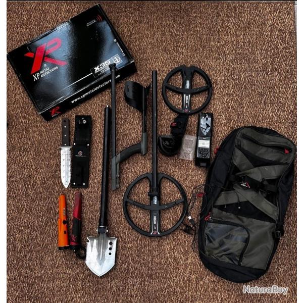 Kit complet XP Deus X35, 2 bobines, sac  dos, casque WS4 et M16