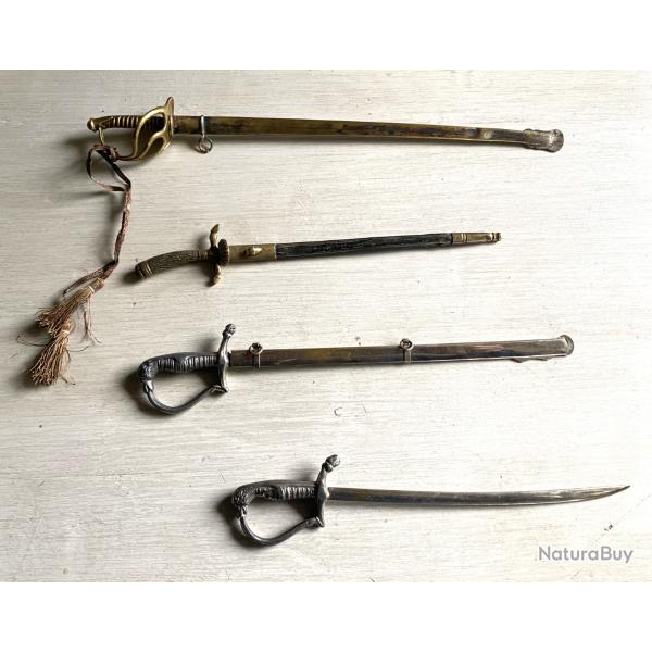 Lot sabres miniatures