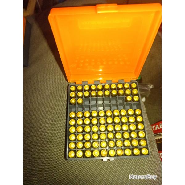 A vendre 80 munition  blanc 9mm CS plus boites Smartreloader Ammobox