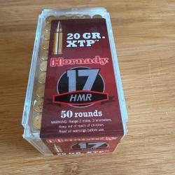 Hornady calibre .17 HMR 20 g XTP par 50