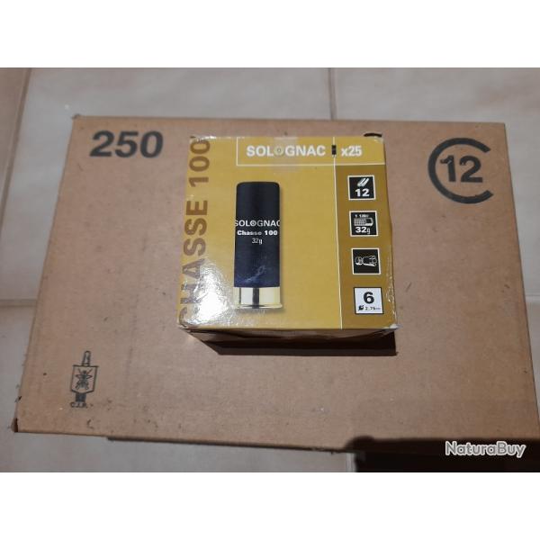 Cartouches chasse cal 12, 32 gr plomb de 6
