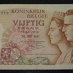 Belgique, billet de 50 francs du 16-05-1966 ttb