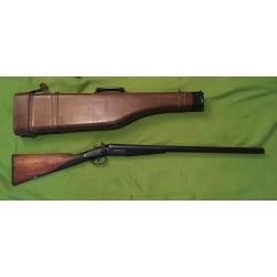 BEAU FUSIL JUXTAPOSÉ FABRICATION ARTISANALE ANGLAISE WARD&SONS  CAL12x65. avec étuis jambon MF.