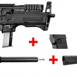 PACK Pistolet Chiappa PAK 9 en calibre 9x19 mm + Crosse fixe HERA ARMS + adaptateur chargeur Glock